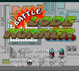 Battle Lode Runner title screen for PC Engine